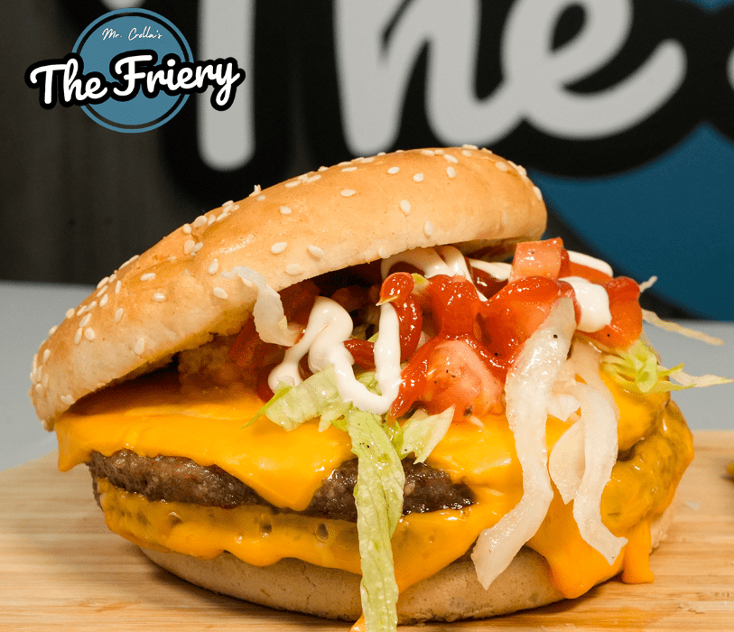 Gourmet Burgers Served at The Friery Fish & Chips Takeaway in Edinburgh!