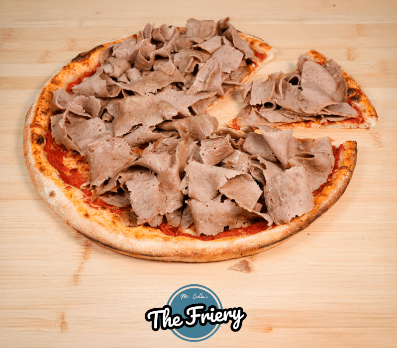 Fresh doner pizza served at The Friery in Edinburgh. 